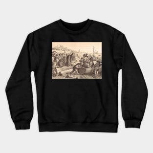 Departure of Pilgrim Fathers Delft Holland 1620 Crewneck Sweatshirt